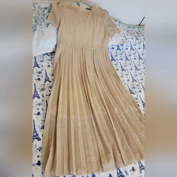 Plus size Glitter Pleated Dress Long 3XL - Picture 10 of 12